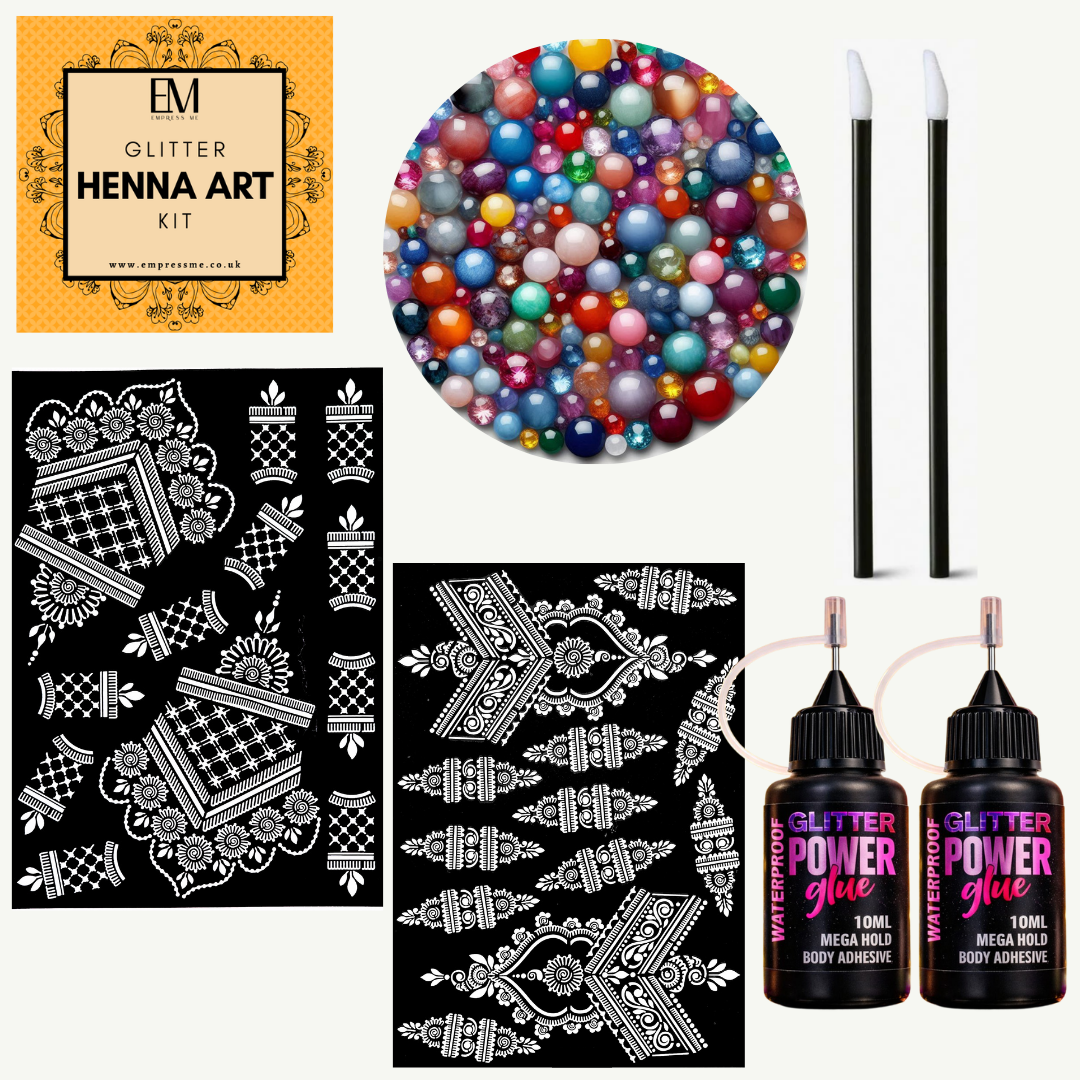 Bridal Glitter Henna Art Kit