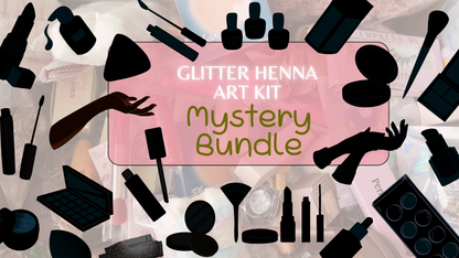 Kit de arte de henna con purpurina