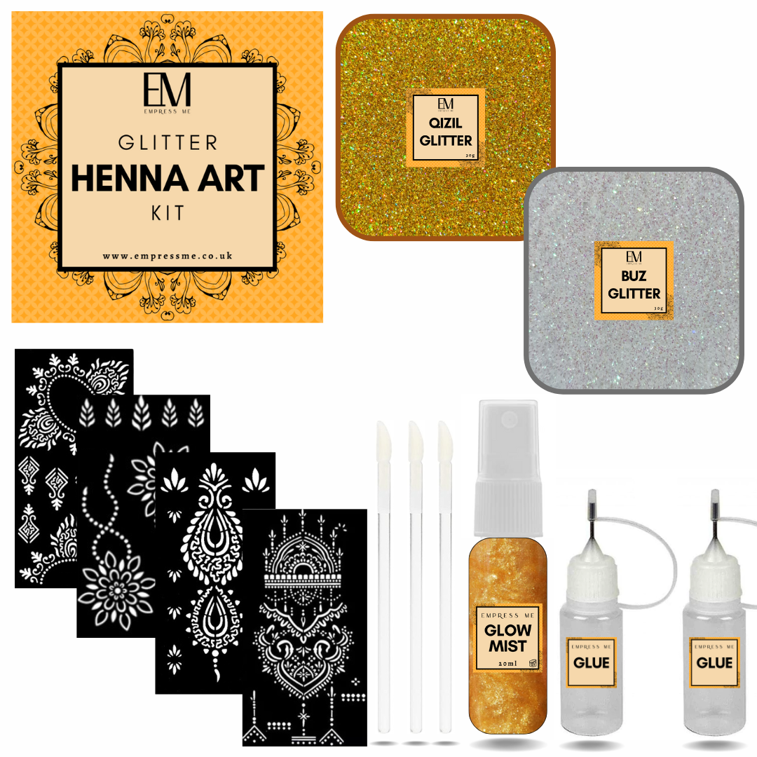Extra Glitter Henna Art Kit
