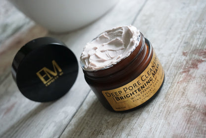 French pink clay face mask. Deep pore cleansing face mask. Brightening face mask
